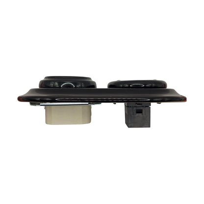Retro Style Black Ceramic French And 2xUSB Charging Socket SET Flushed-Mounted