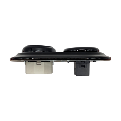Retro Style Black Ceramic German Schuko And 2xUSB Charging Socket SET Flushed-Mounted