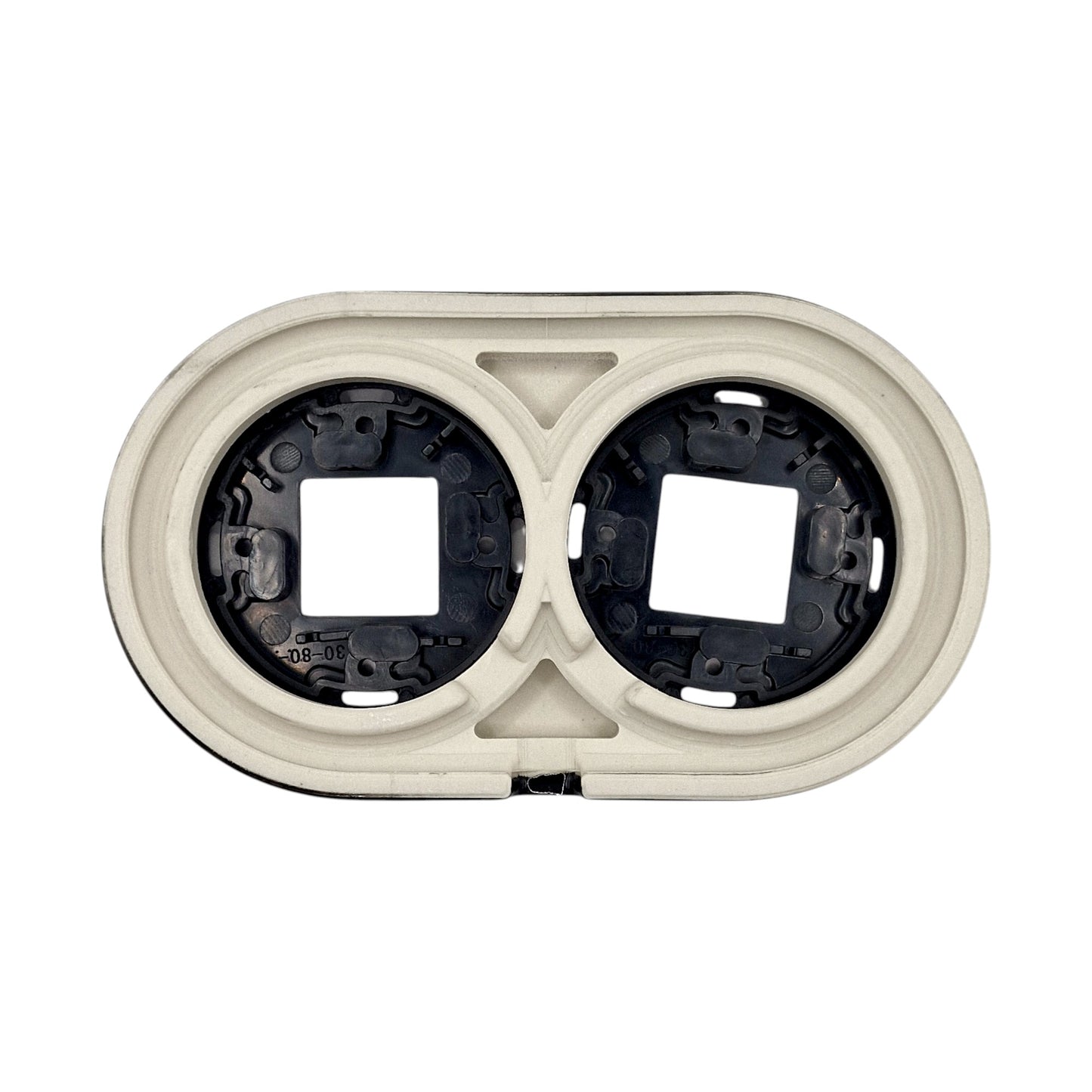 Double Retro Style Black Ceramic Type-3 Crossing Rotary Light Switch Surface-Mounted