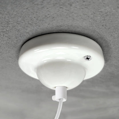 white porcelain dome ceiling rose 80x30mm, angled