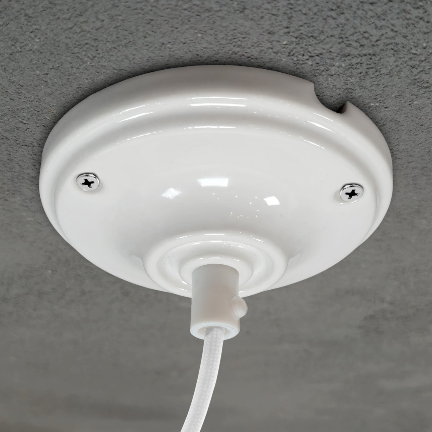 white porcelain big cone ceiling rose 100x30mm, angled