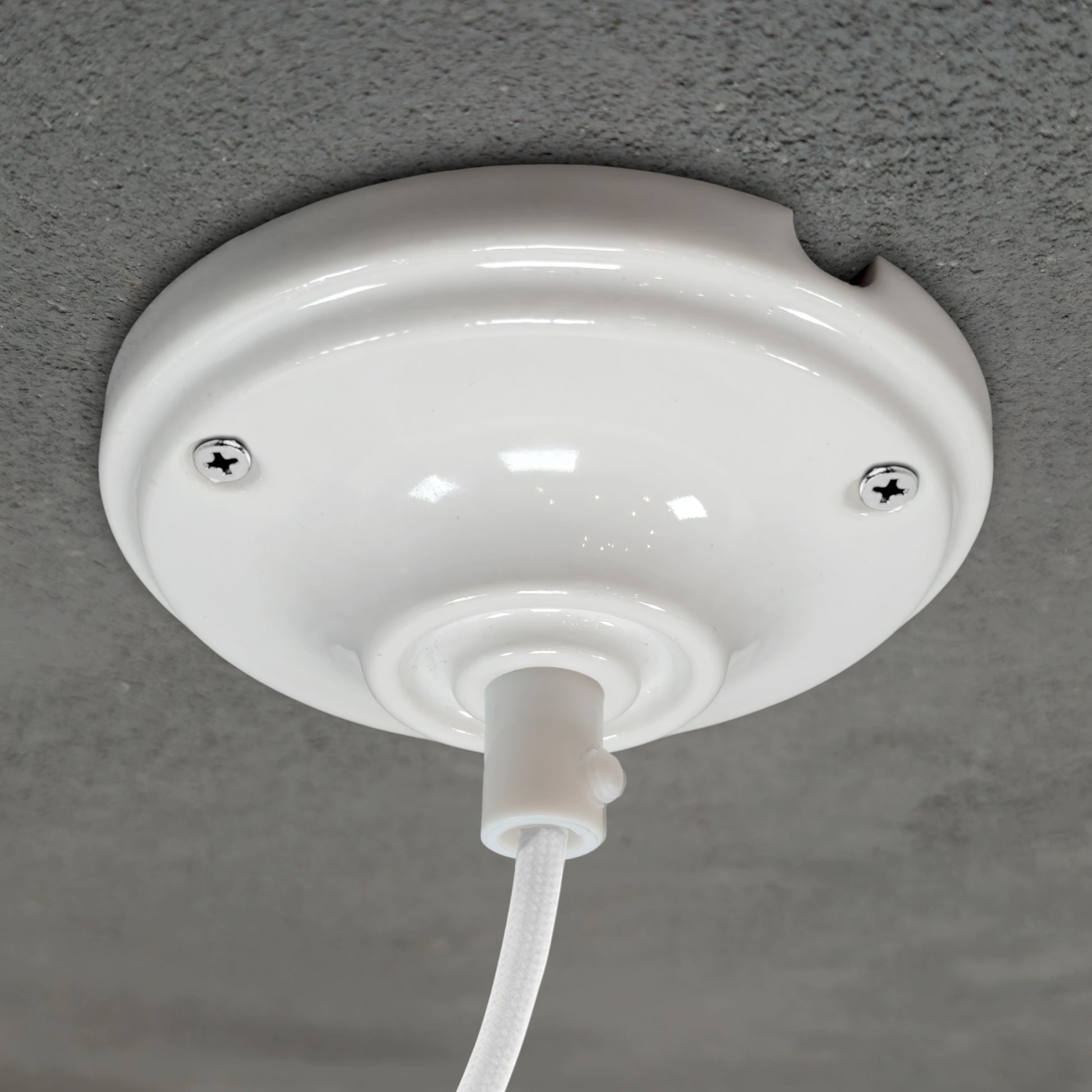 white porcelain E27 pendant light set, ceiling rose