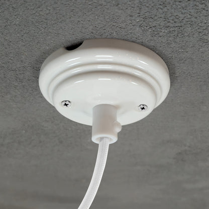 white porcelain flat ceiling rose 70x25mm, angled