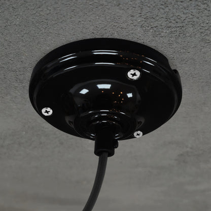 black porcelain big cone ceiling rose 100x30mm, angled