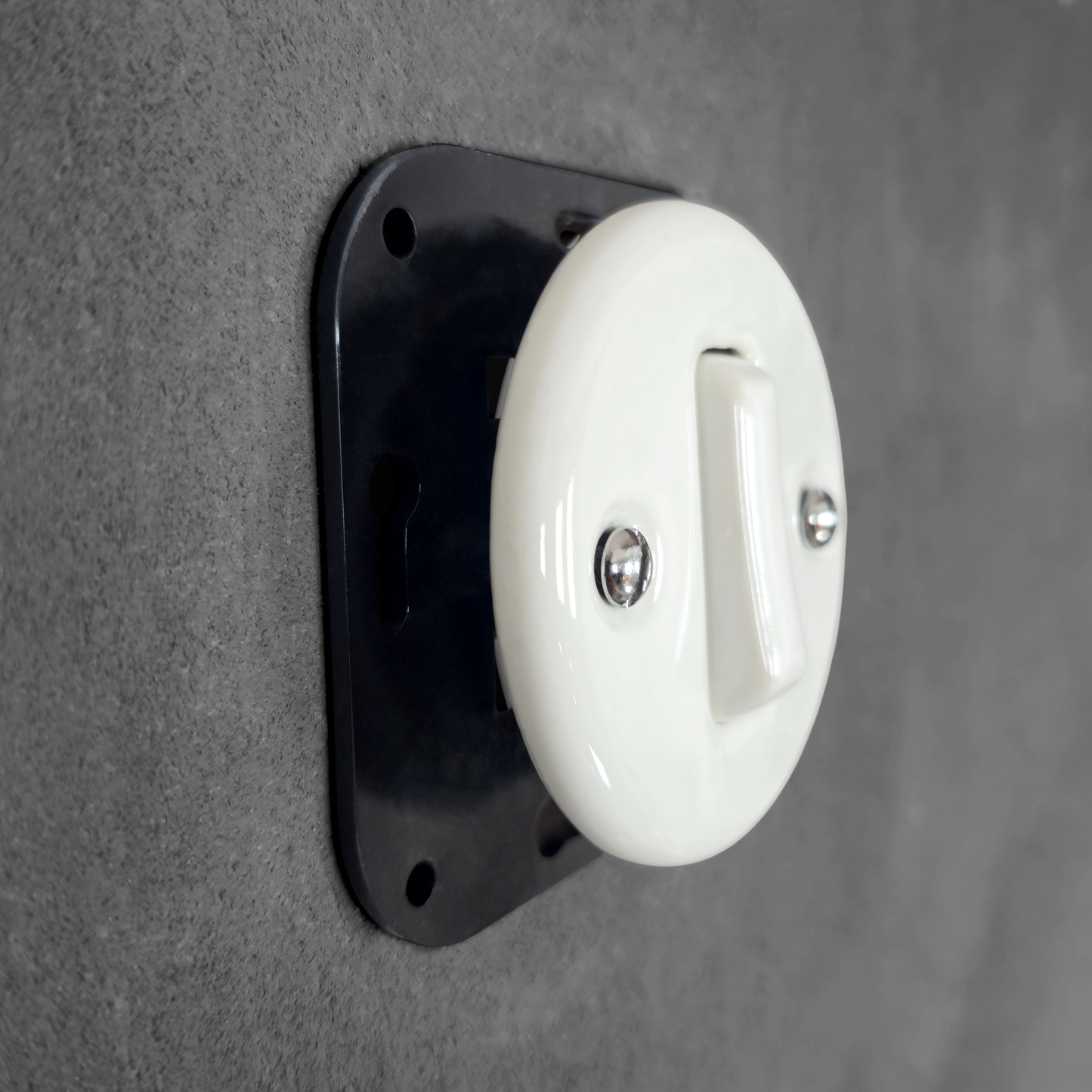 Light Switch Porcelain Loft Retro 1-gang Connection Inner Part Two-way Flush-Mounting Vintage Cottage Ceramic White