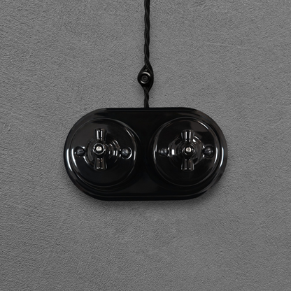 double black porcelain intermediate rotary switch, surface-mount