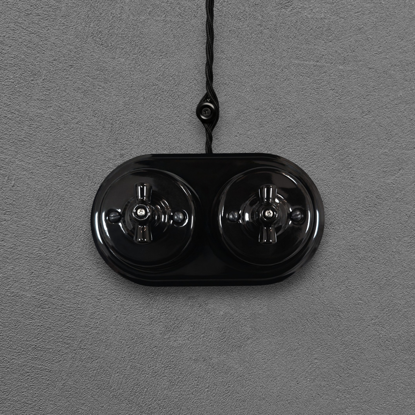 double black porcelain double1way rotary switch, surface-mount
