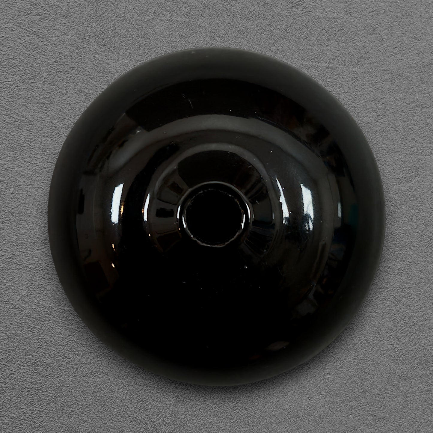 black porcelain ceiling cup 63x50mm, front