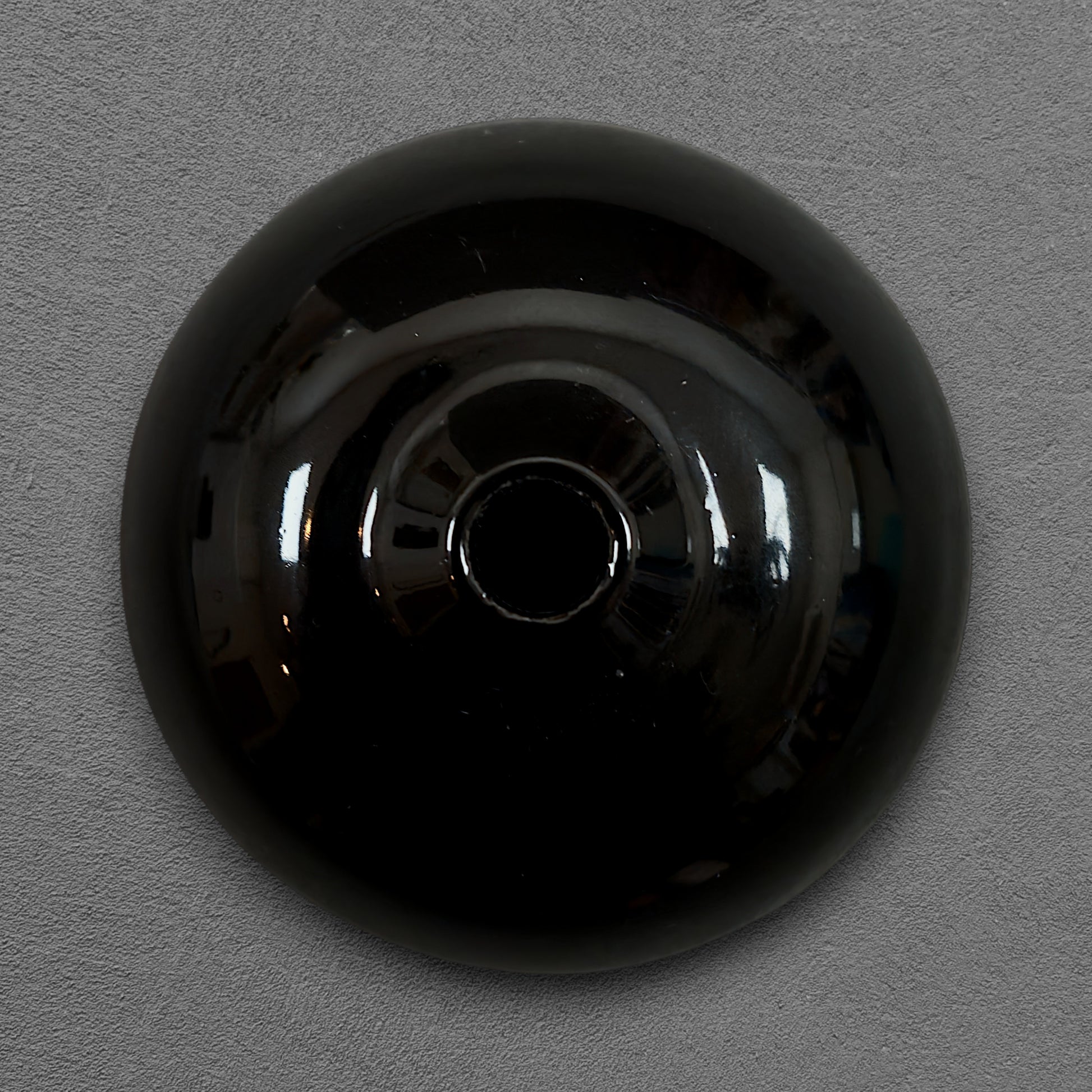 black porcelain ceiling cup 63x50mm, front