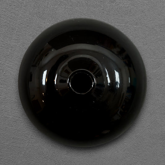black porcelain ceiling cup 63x50mm, front
