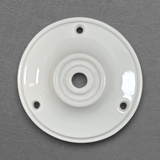 white porcelain big cone ceiling rose 100x30mm, front