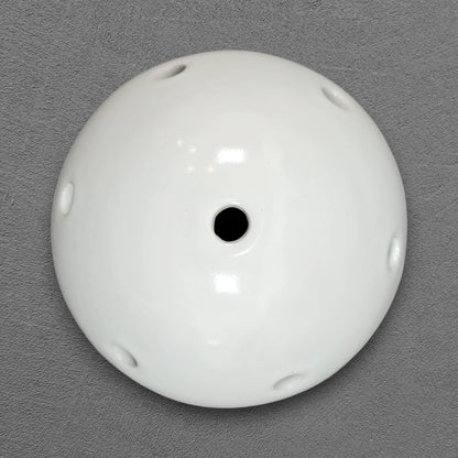 white porcelain multihole ceiling rose 125x65mm, front