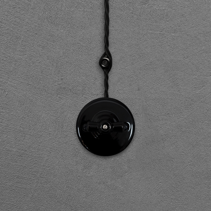 black porcelain intermediate rotary switch insert, surface-mount