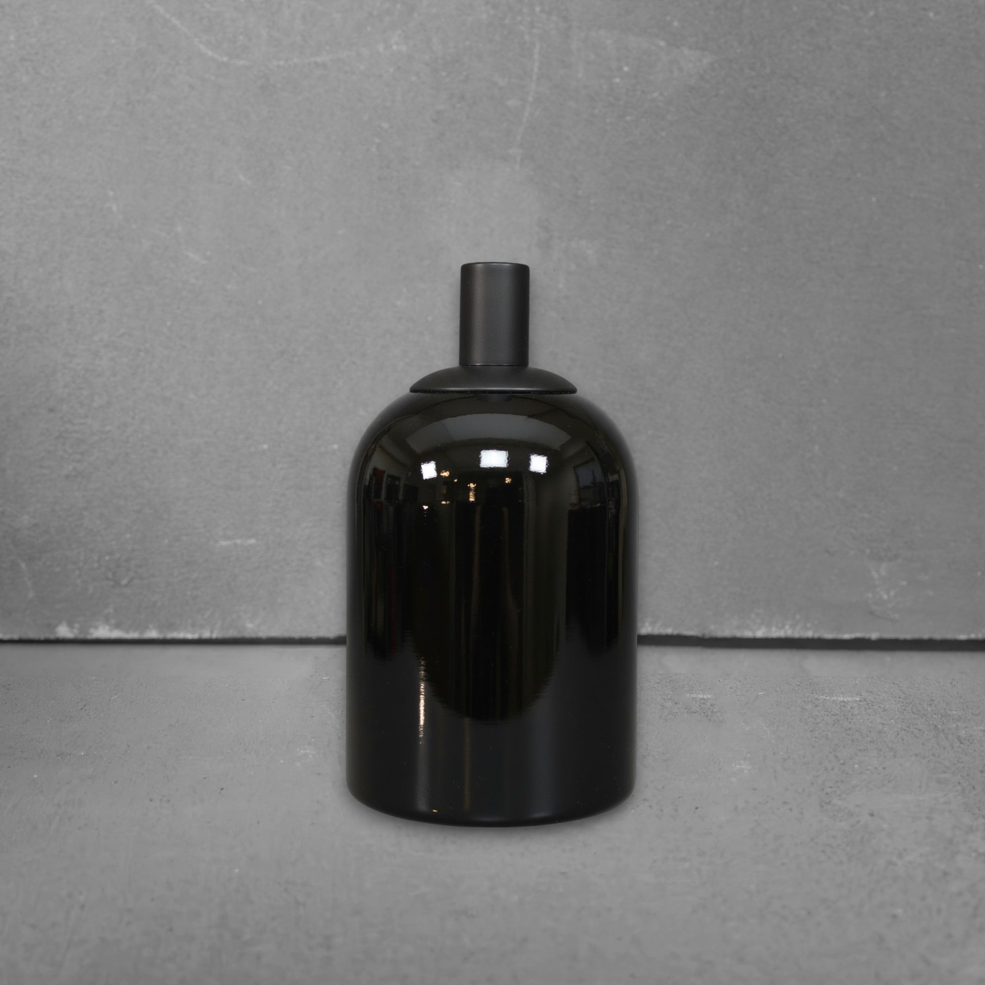 black porcelain hanging E27 lamp holder, 50x95mm, front