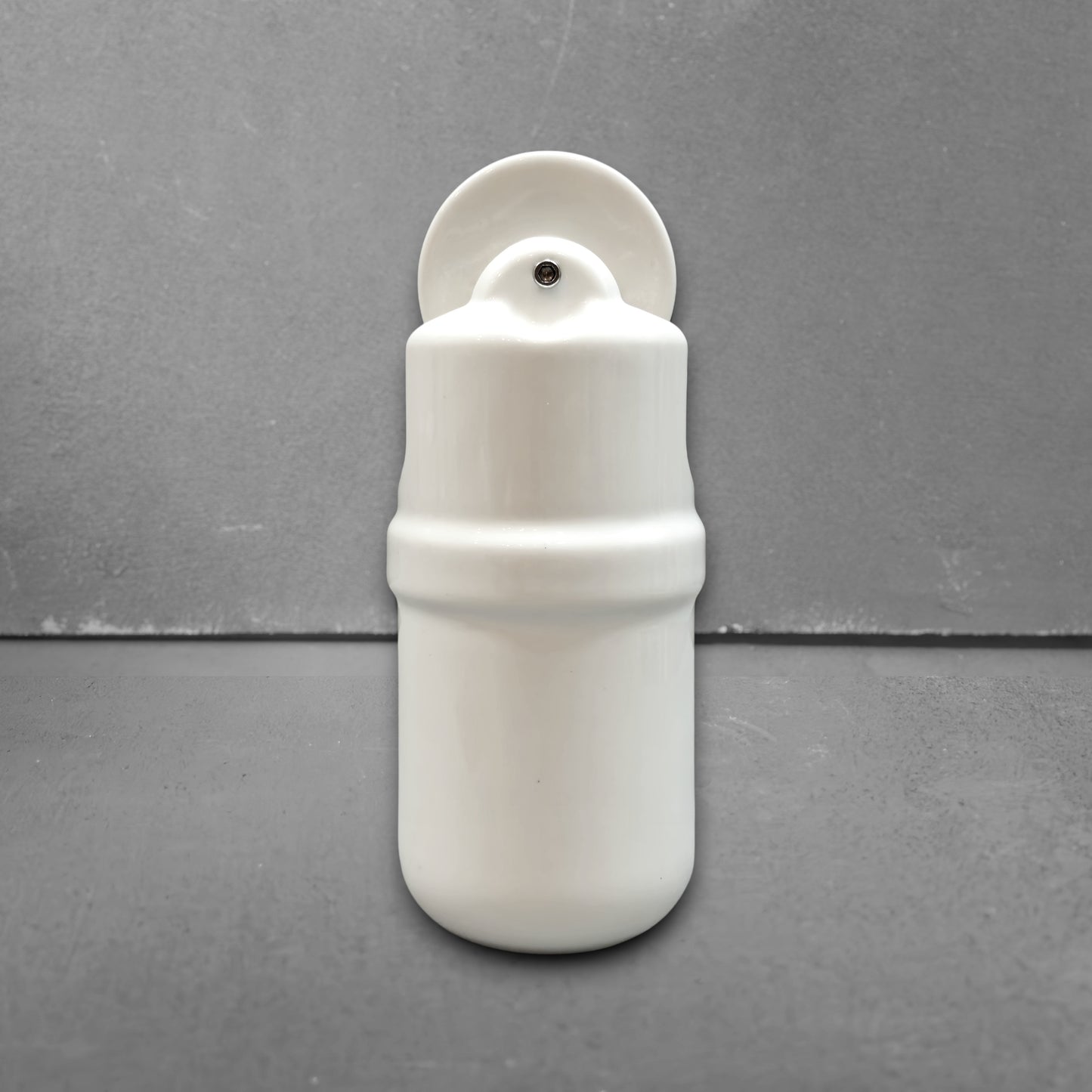 white porcelain counterweight for light fixture, front
