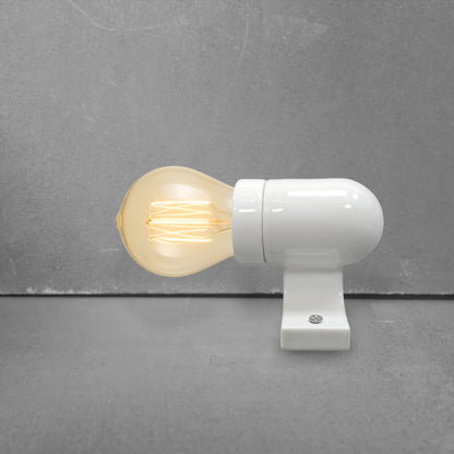 white porcelain wall mount E27 lamp holder