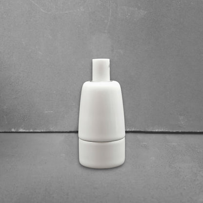 white porcelain hanging E14 lamp holder, 30x60mm, front