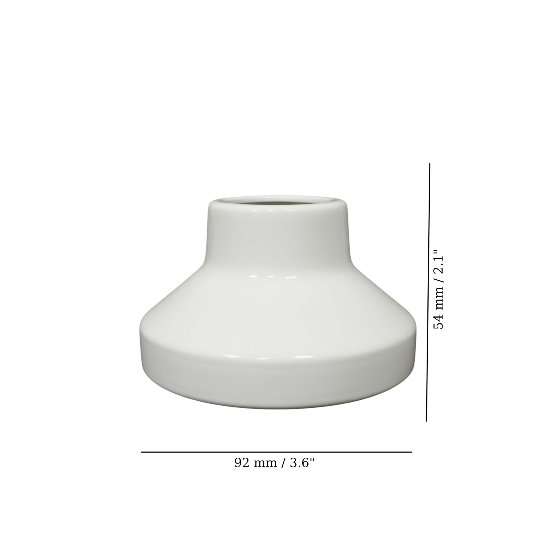 white porcelain high frequency E27 lamp holder, measurements