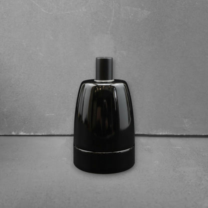 black porcelain hanging E27 lamp holder, 45x60mm, front