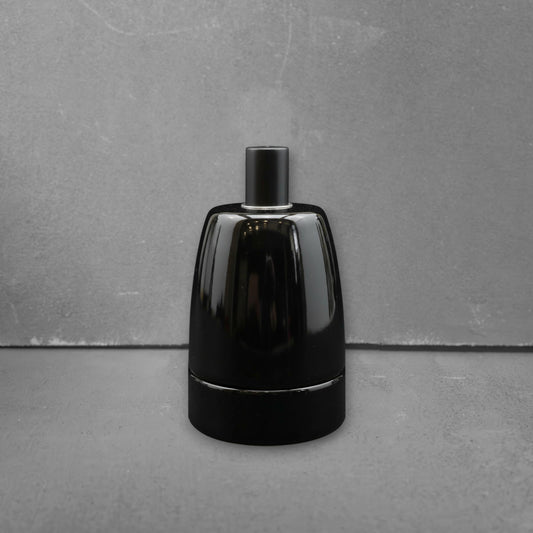 black porcelain hanging E27 lamp holder, 45x60mm, front