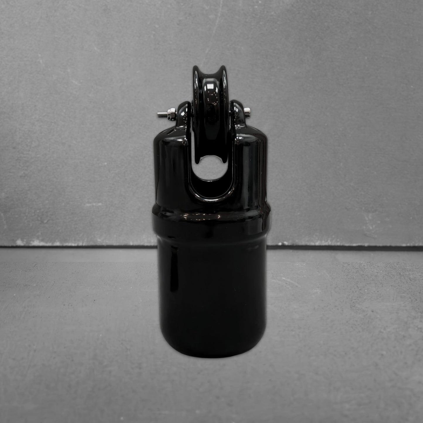 black porcelain counterweight for light fixture, side