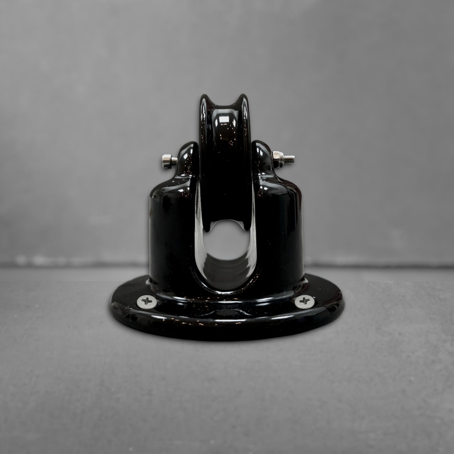 black porcelain pulley light fixture, surface-mount, side