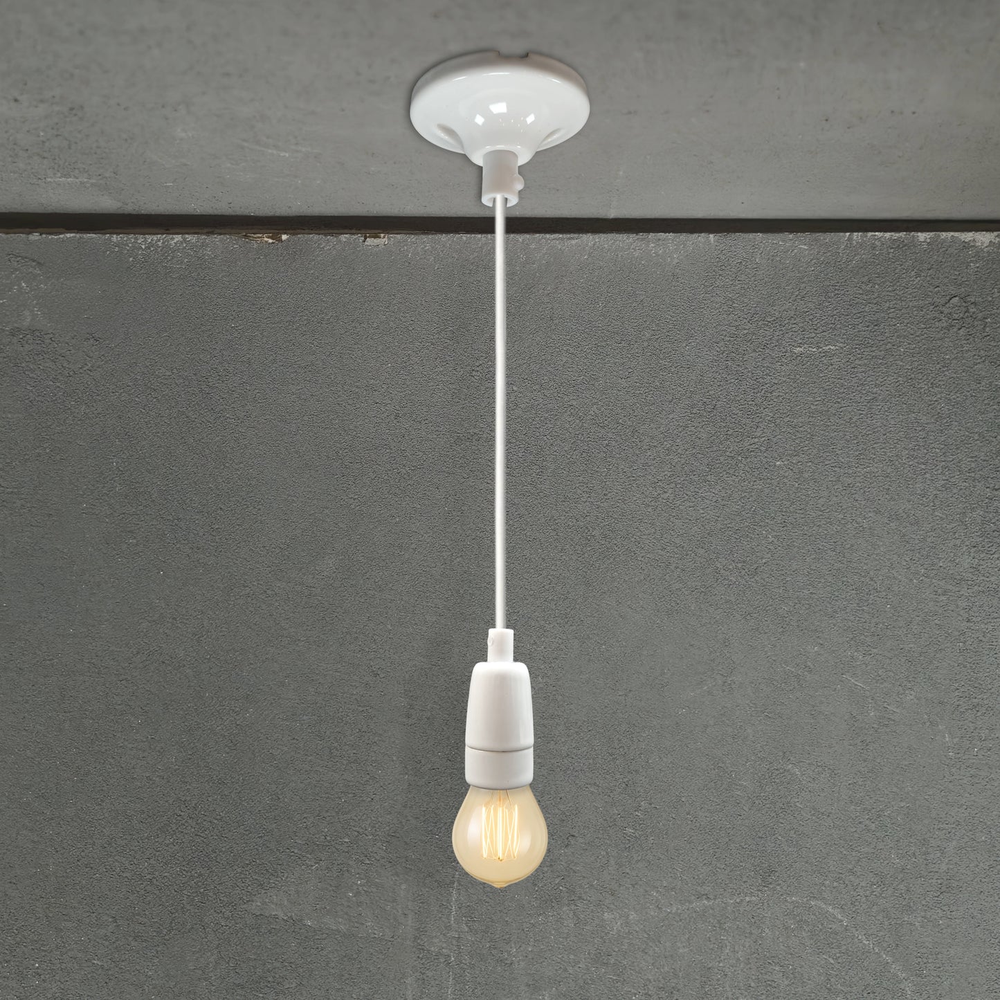 white porcelain E14 pendant light set