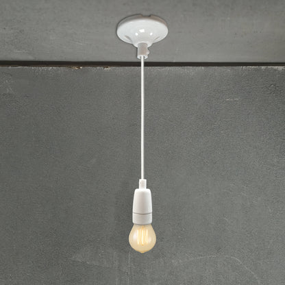 white porcelain E14 pendant light set