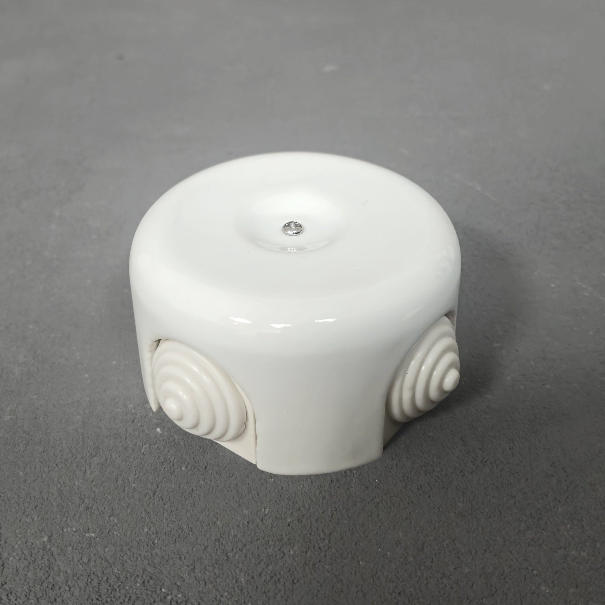 white porcelain junction box, 78x45mm, angled