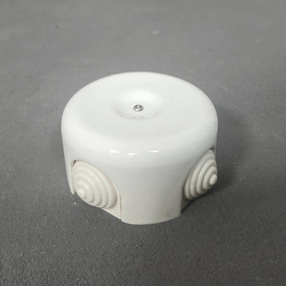 white porcelain junction box, 90x45mm, angled