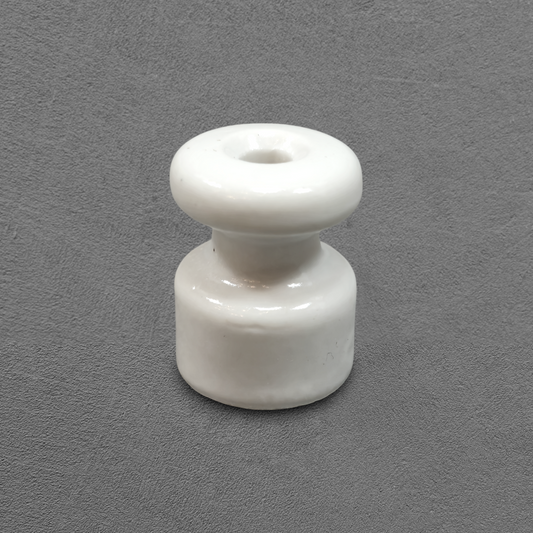 10 Pieces Porcelain Insulators For Surface Mounting Vintage Loft Retro Cottage Ceramic White
