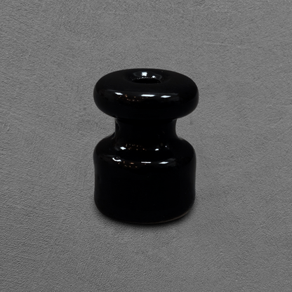 black porcelain insulator 10pcs, front