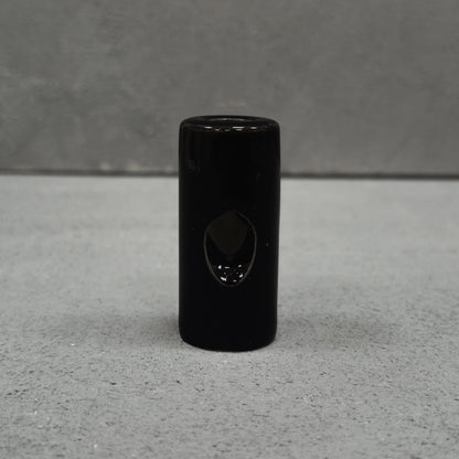 Black porcelain cable decentraliser, surface-mount, single