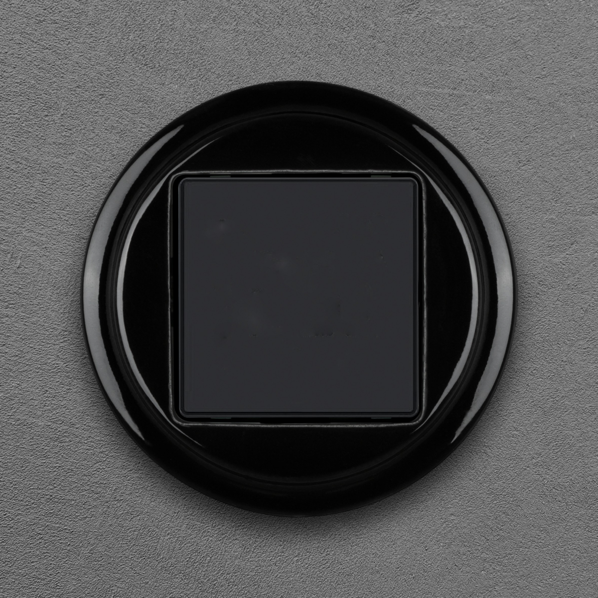 Flush Mount Digital Heating Thermostat – Black Porcelain