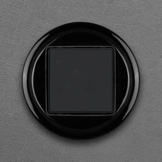 Flush Mount Digital Heating Thermostat – Black Porcelain