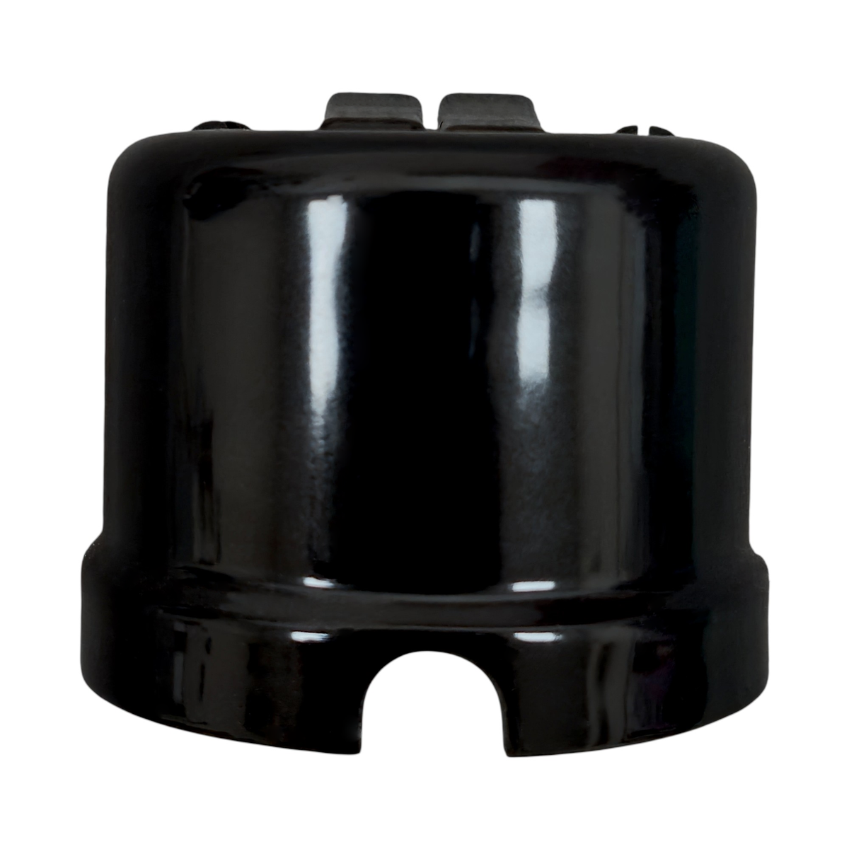 Surface Mount 2-Gang Rocker Roller Shutter Switch Insert - Black Porcelain