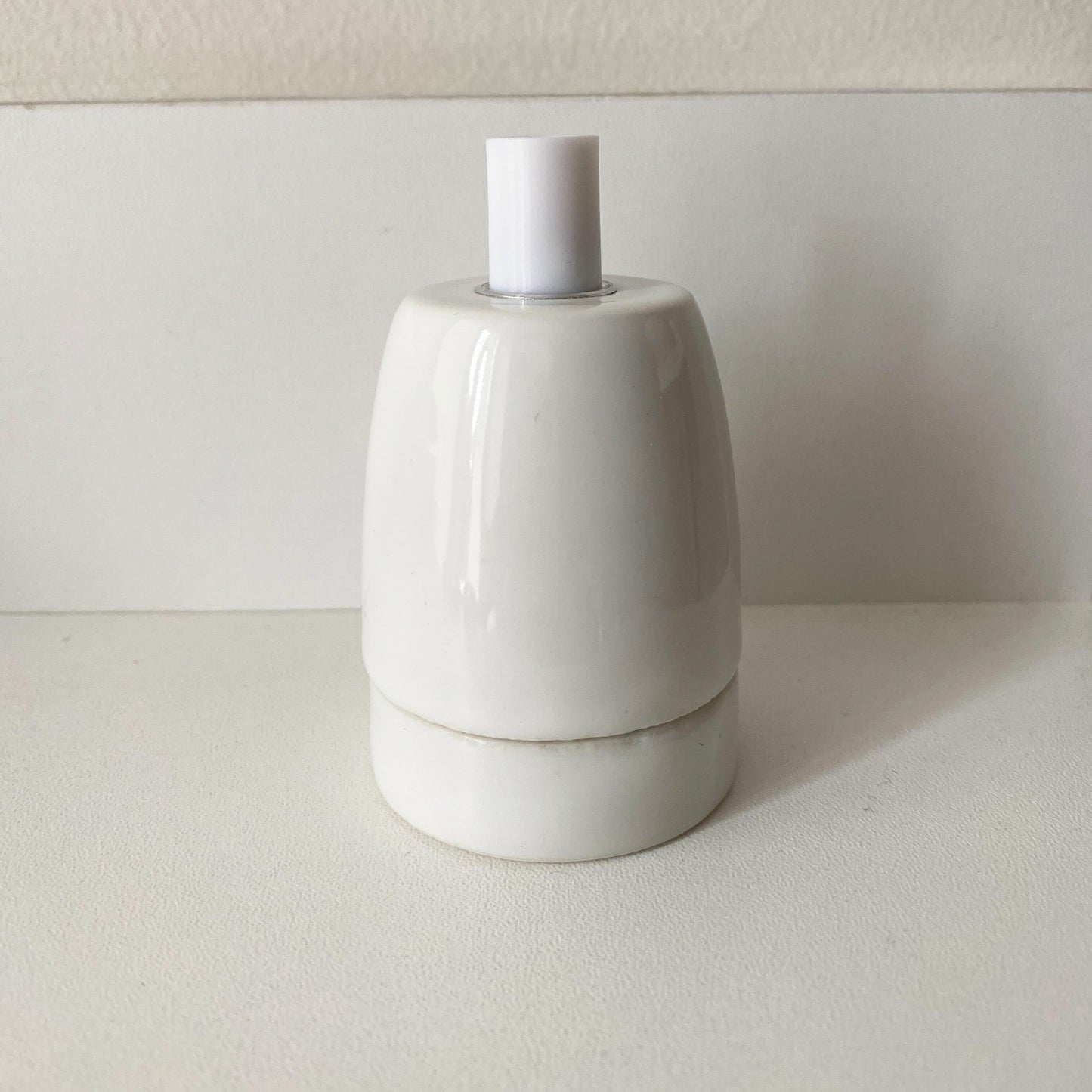 Porcelain Lamp Holder E27 Hanging Vintage Loft Retro Cottage Ceramic White