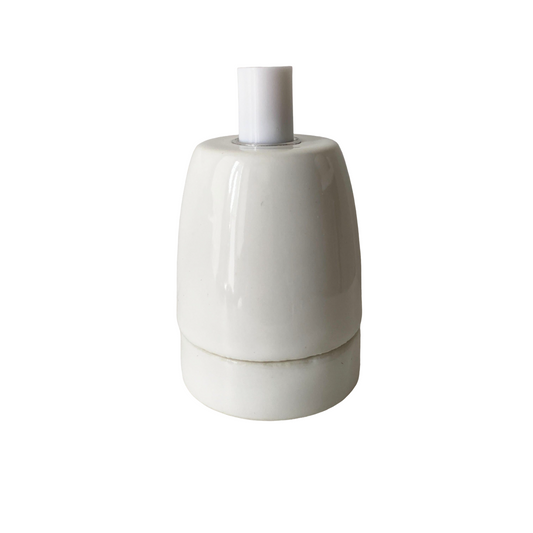Porcelain Lamp Holder E27 Hanging Vintage Loft Retro Cottage Ceramic White