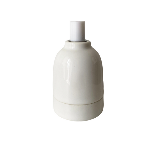 Porcelain Lamp Holder E27 Hanging Vintage Loft Retro Cottage Ceramic White