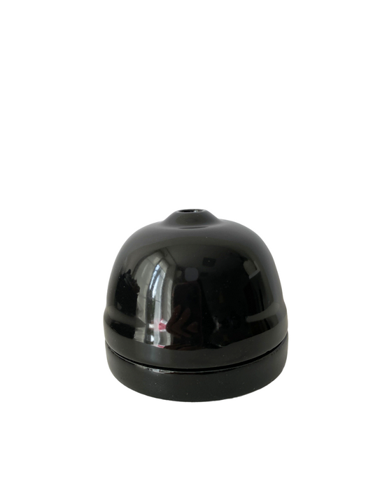 Porcelain Ceiling Cup Surface Mounting Vintage Loft Retro Cottage Ceramic Black