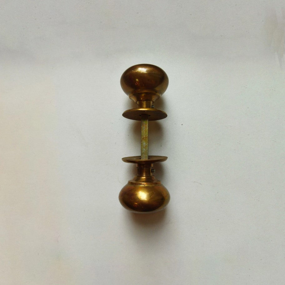 Door Handel Brass Door Knob Hollow Handle Antique Retro Cottage Rounded Shape Aged Bronze Gold