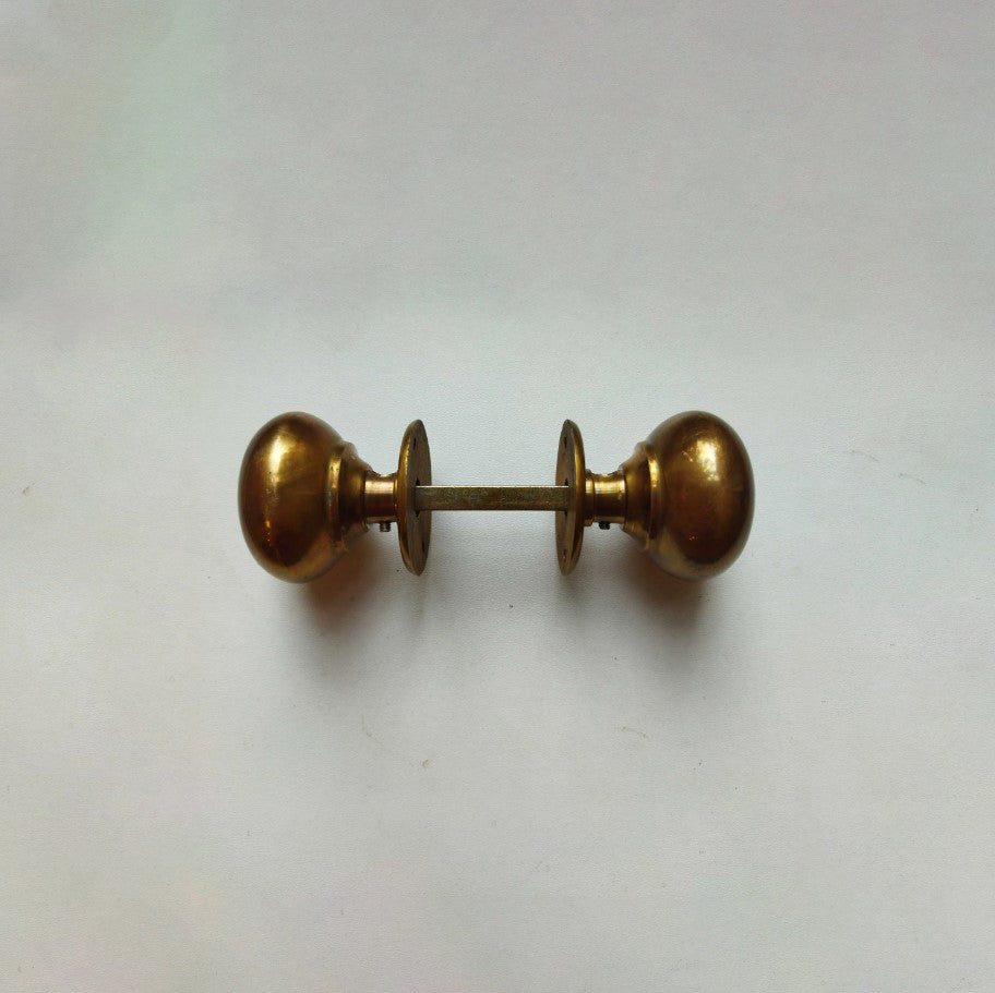 Door Handel Brass Door Knob Hollow Handle Antique Retro Cottage Rounded Shape Aged Bronze Gold