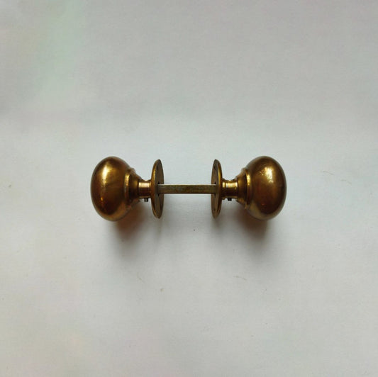 Door Handel Brass Door Knob Hollow Handle Antique Retro Cottage Rounded Shape Aged Bronze Gold