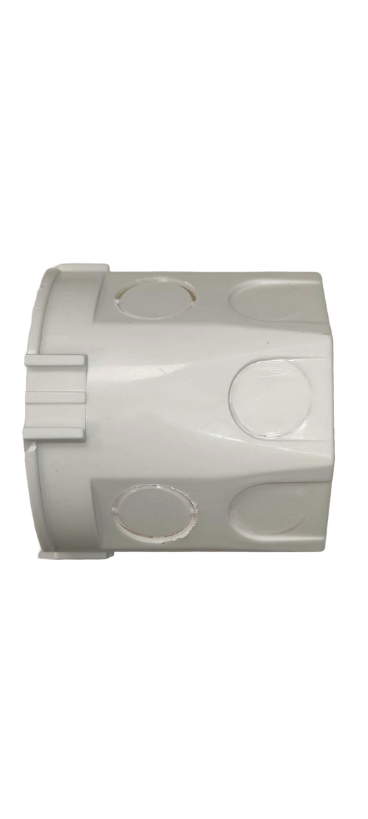 Retro Style Back Box 65mm For Flush Mounted Switch & Socket Plastic White - 10 Pieces in a Pack