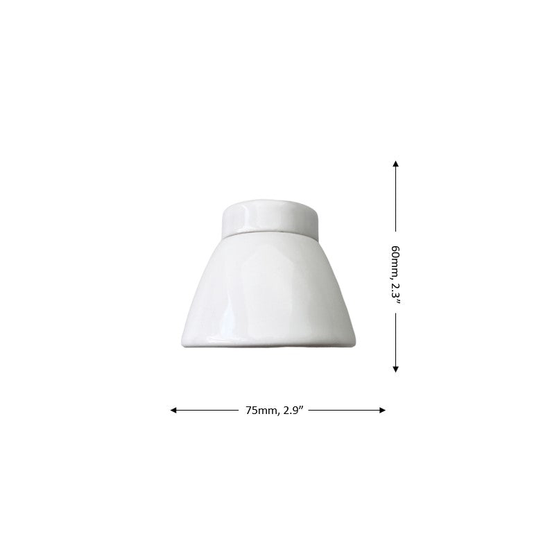 Porcelain Straight Lamp Holder E27 Vintage Loft Retro Cottage Ceramic White
