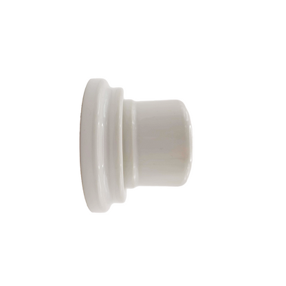Power Socket 3 Prong UK Porcelain Surface Mounted Loft Retro Electrical Surface Mounted Vintage Cottage Ceramic White