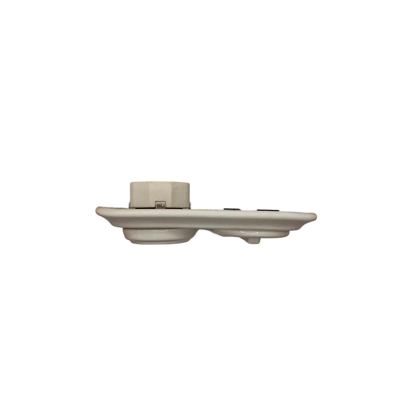 Porcelain Socket with Switch 1 Gang – Retro Loft Style | Vintage Design, Flush-Mounted, German Schuko Socket White Ceramic