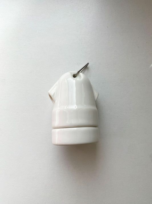 Hanging Lamp Holder Porcelain E27 Vintage Loft Retro Cottage Ceramic White