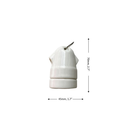 Hanging Lamp Holder Porcelain E27 Vintage Loft Retro Cottage Ceramic White