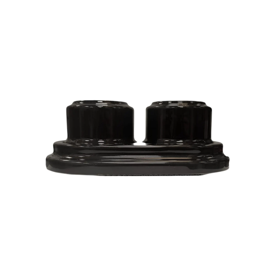 Double Power Socket Porcelain Loft Retro Electrical French Surface-Mounting Vintage Cottage Ceramic Black